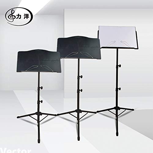 Eastdall Suporte De Música Portátil,Partitura portátil dobrável estante estante kit 66 cm-135 cm de