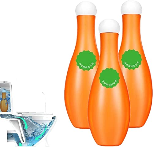 Bowling Blue Bubble Toilet Bowl Cleaner, Blue Bubble Household Toilet Cleaner, Bowling Ball Cleaner, Automatic Toilet Cleaner for Deodorizing & Descaling (3PCS)