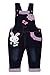 Salopette da Bambina Bebè Neonato in Denim Cotone Pantaloni con Bretelle con Motivo Coniglietto e Farfalla Taglia 68-74