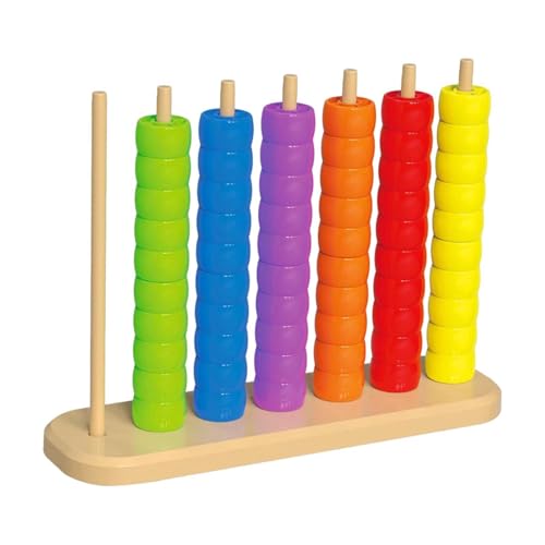 F Fityle Farbstapel- und Sortierspielzeug für Kinder und Vorschulkinder, sensorisches Lernspielzeug Regenbogen-Ringspiel, Formsortierpuzzle für Jungen & Mädchen, Reisen, Partys, Spielzimmer, Stil a