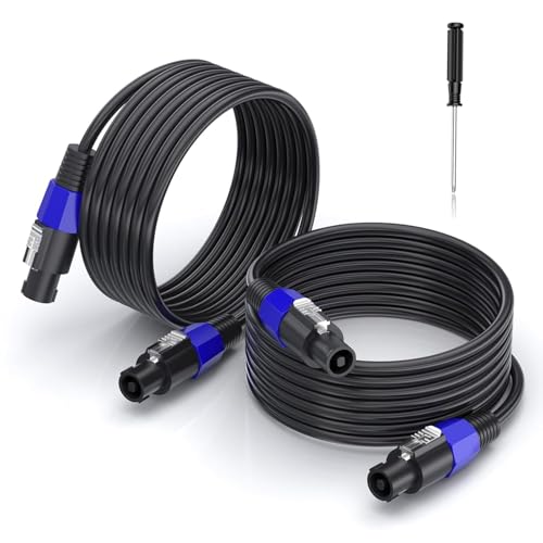 Professional Speakon to Speakon Cables, 12 AWG Patch Cords DJ/PA ...