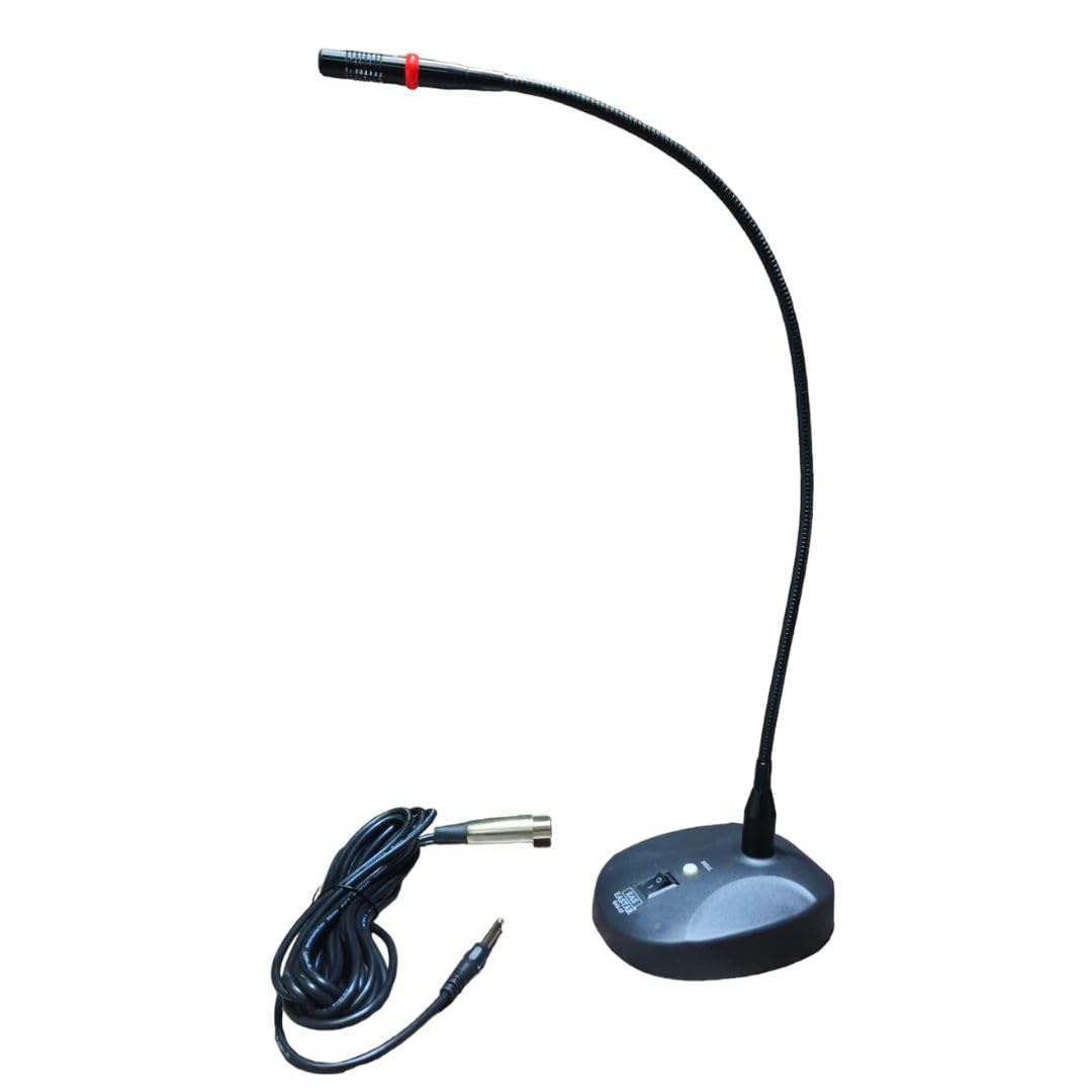 kh Table Meeting Microphone/Table Gooseneck Wired Microphone System Table Mounted Corded Voice Condenser Mic with Pop Filter - XLR to 1/4'' Sound Cord Conference Microphone-image-31