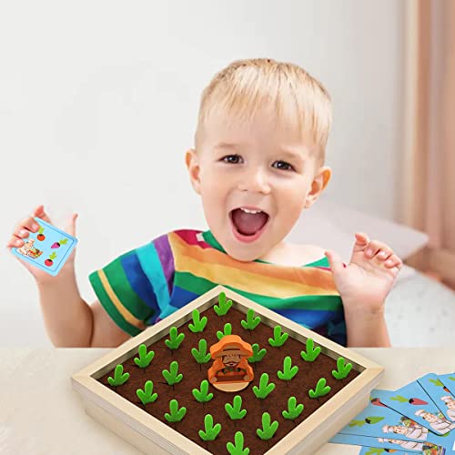 Capt.goose Vegetable Memory Game – Fun And Interactive Kids Wooden Toys-Learning Toys For 3 Year Olds – Carrot Matching Game For Boys And Girls –Educational Montessori Kids Games #TOP2