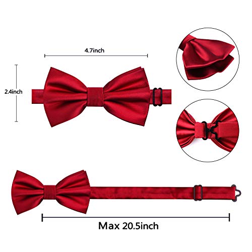 Image of Alizeal Mens Multicolored Silk Solid Cummerbund Bow Tie Set