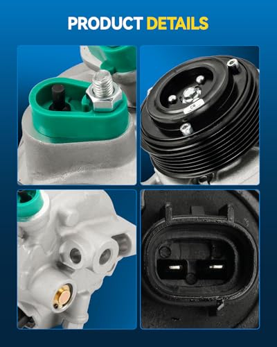 Image of PHILTOP 5512469 NEW Air Conditioner AC Compressor with Clutch for Dodge Caliber 2007-2008, 2009 2.0L, Jeep Patriot 2007, 2008 2.4L /2.0L,Compass 2007, 2008 2.4L /2L