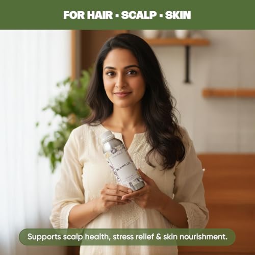 Image of VedaOils Brahmi Oil for Hair Growth 100ml | 100% Pure & Natural Hair Oil | Strengthens Roots, Controls Hair Fall & Nourishes Scalp | Suitable for All Hair Types