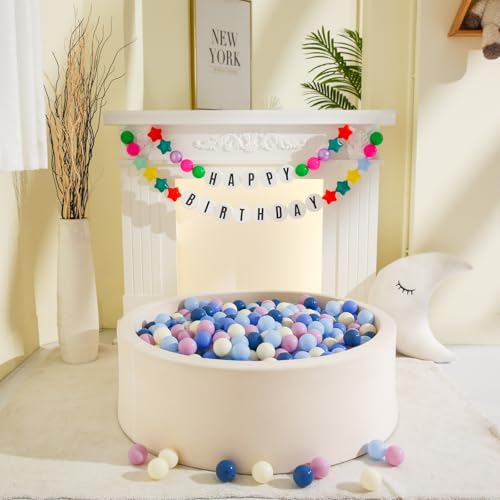 GOGOSO Cream Ball Pit Balls 100 Balls, 2.2 Inch Ball Pool Balls for Baby Fun Toys, Different Shaped for Toddler Ball Pit, Boys Girl Kids Birthday, Tent,Slides, Cream Mermaid - Thumbnail 6