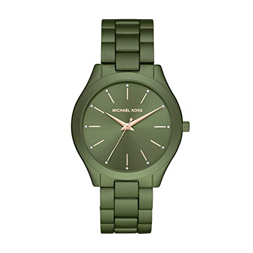 Michael Kors Women's Quartz Watch with Metal Strap, Green, 20 (Model: MK4526)