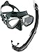 Cressi Combo Set Perla Conjunto Combinado de máscara de Buceo y Snorkel, Mar de perlas, Unisex-Adulto, Verde/Negro, Talla Única