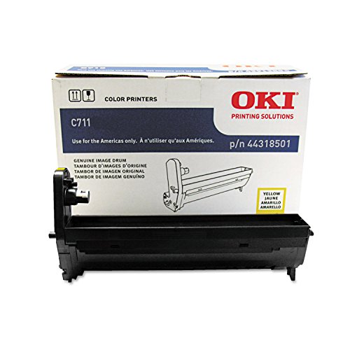 Oki Data 44318501 Image -Drum for C711 Series Printers, 20000 Page Yield, Yellow