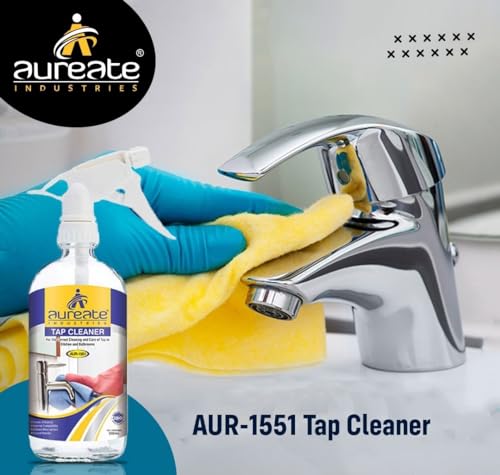 Image of Aureate Heavy Duty Tile Cleaner For Tiles & Ceramics & Tap Cleaner For Faucets & Bathroom Fittings Combo Pack (Lime Fragrance 1 L, 500 ml)