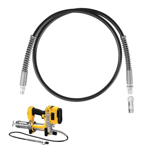 Image of DCGG5703-42 Grease Gun Hose, Compatible with DEWALT 20V Cordless Grease Gun, 42" Flexible Grease Hose Extension with HP Coupler, 1/8" NPT, 10000 PSI Industrial Replacement Grease Gun Hose