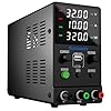 Alimentatore CC variabile, alimentatore da banco regolabile a commutazione 0-30V 0-10A con ricarica rapida USB e Type-C da 20W, manopola encoder, interruttore di uscita,display LED a 4 cifre SPS-3010M