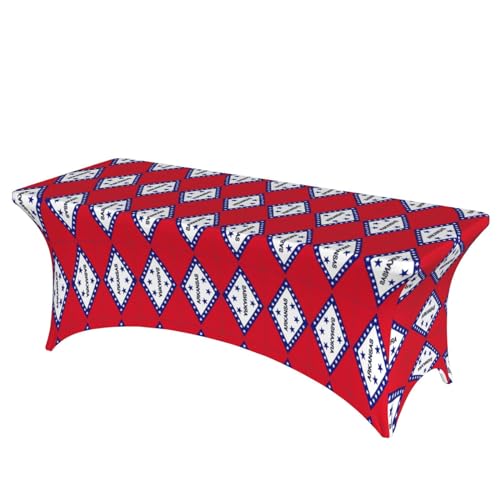 Housse de table rectangulaire en élasthanne extensible Arkansas de 1,8 m EdWal - 2