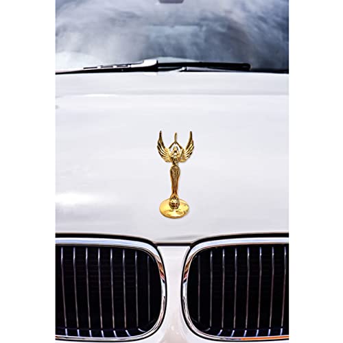 Image of Goddess Hood Ornaments for Cars Angel Logo Car Front Bonnet Stand Cars Metal Stickers Universal 3D Emblem Badge Auto Sticker Symbol Ornament for Trucks Vehicle (Goddess Golden)