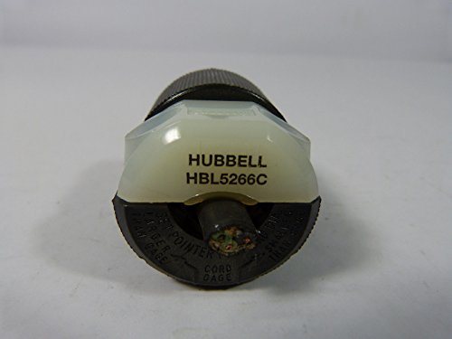 Hubbell Hbl5266C Plug, 15 Amp, 125V, 5-15P, Black/White #TOP2