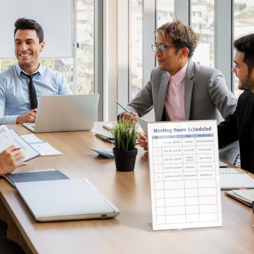 AITEE A5 Acryl Tischaufsteller Schräg: 6 Stück Transparent Aufsteller Plexiglas Werbeaufsteller L-ständer für Büro, Restaurant, Geschäft, Hotel, Werbeaktionen, Theke