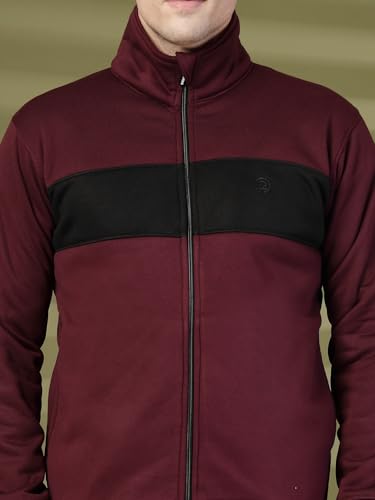 Image of CHKOKKO Track Suit For Man High Neck Winter Tracksuit Men Full Zip Jacket With Elastic Waist Lower And Soft Sports Activewear Set For Gym Running And Casual Use