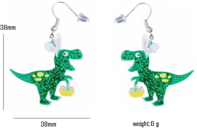 Cute Rabbit Acrylic Earrings Lightweight Bunny Dangle Drop Earrings Easter Costume Accessories Jewelry for Women image 4