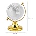 AUNMAS Mini Crystal Glass Globe Decor, 6.5x4cm Magic Crystal Sphere Round Earth Globe World Map Glass Ball Decorative Desktop Ornament Home Office Decor Gift (Gold)