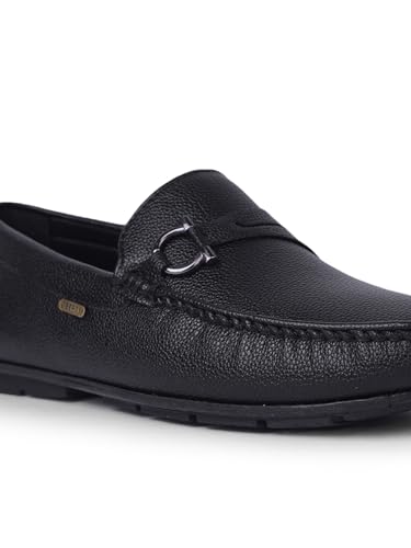 Image of Liberty Fortune SME-2E Loafer Shoes for Men - Brown & Black, Non-Lacing Casual Slip-On Loafers - Ideal for Office, Party, Wedding, Kurta - Lightweight and Comfortable