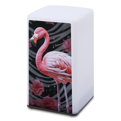 Lampe de bureau flamant rose petite taille avec variateur de lumière à piles