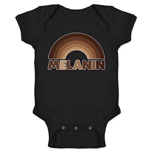 Melanin Rainbow Black History Pride Infant Bodysuit Black 12M