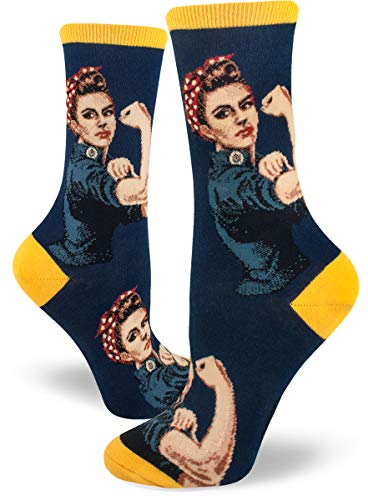 ModSocks Women s Rosie The Riveter Crew Socks in Navy