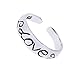 FANTOM Sterling Silver Toe Ring (925) Love Script, One Size Fits All