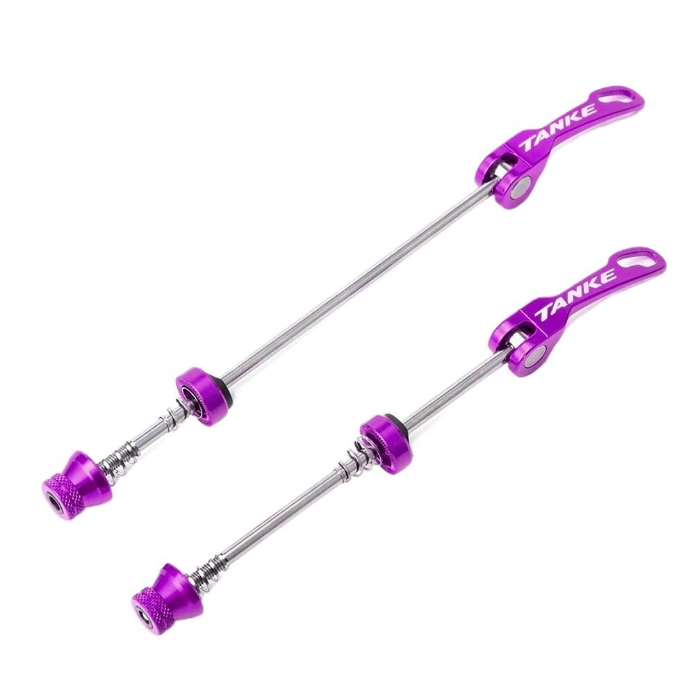 Cycling Quick Releases Bicycle Quick Release Bolt Hub Skewers Lever Axle Road Mountain Bike Replacement Cycling Parts For Front 100mm Rear 135mm Quick Release Skewer ( Color : Purple lever a set )
