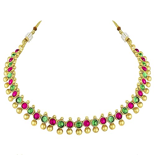 Image of Peora Traditional Ethnic Necklace & Jewellery Set Gift for Women