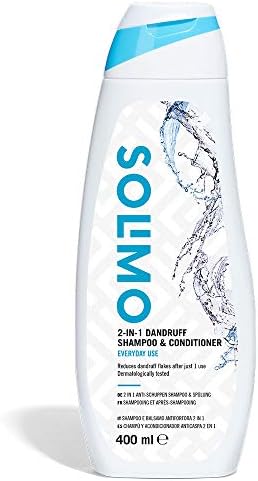 Amazon Brand - Solimo 2-in-1 Dandruff Hair Shampoo & Conditioner - Everyday Use- Pack of 6 (6 bottles x 400 ml)