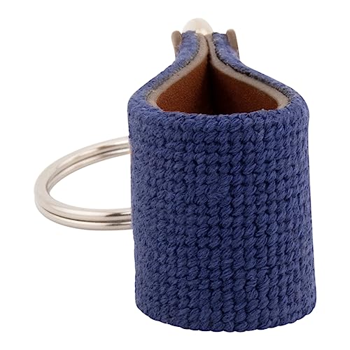 Image of Leather Hand-Stitched Needlepoint Key Fob or Key Chain
