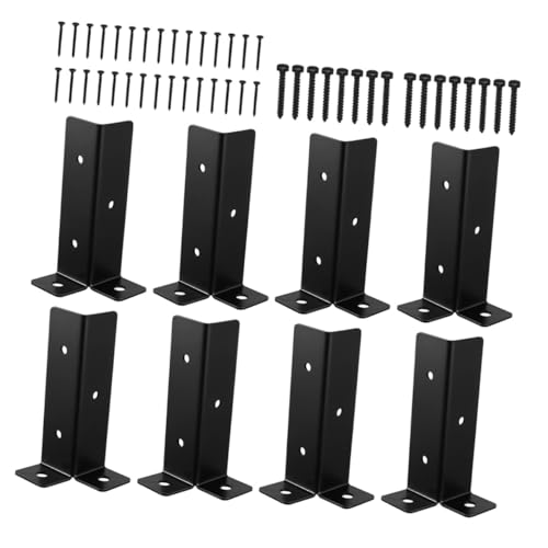 Support poteau lourd terrasse en lot de 8 avec base métal antidérapante