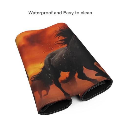 Tapis de souris de jeu étendu grand format 90x40cm tapis bureau écriture - 5