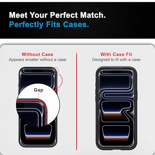 Image of CEDO Magic Box Tempered Glass for iPhone 17 Pro | Dust & Bublle Free Installation Screen Protector with auto Alignment Tool | HD Clear Quality Tempered Glass with Easy Installation Kit (Black)