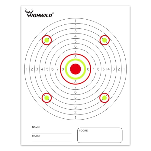 Image of Highwild BB Trap Target (Airgun Only) with 10pcs 7 inch X 9 inch Paper Targets and 2 Spinner Targets