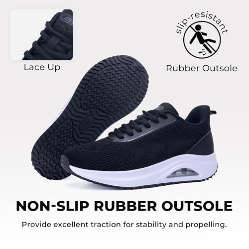 Image of SURRAY Women's Wide Width Walking Shoes - Plantar Fasciitis Arch Support Orthotic Sneakers, Comfortable Tennis Shoes for Casual Gym Workout US Size 6-11