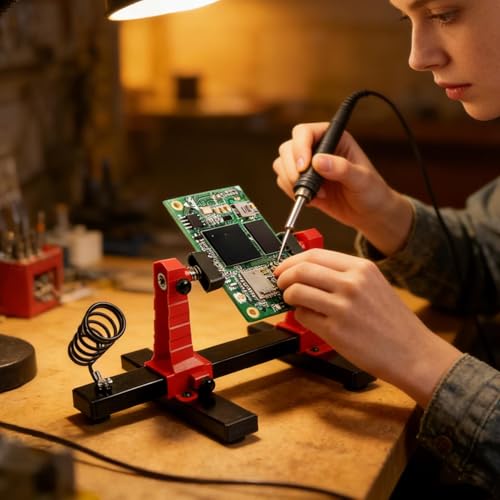 Soporte de reparación de teléfono móvil para soldadura de cables en el taller del hogar 4