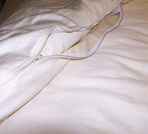 Image of 210 TC Thread Count Self Coloured Sateen Striped Pattern Pure Duvet Cover (White, Single)