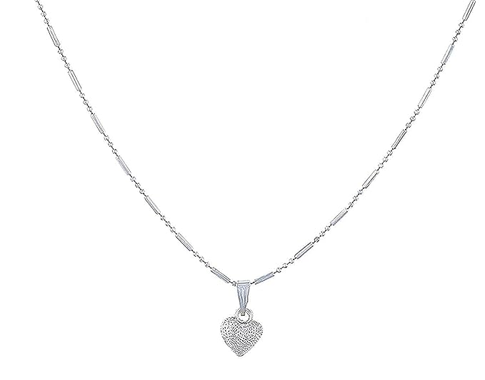 TAZS - TRENDY AMAZING ZEAL STORE Silver Plated Chain with Sweet Heart Pendant