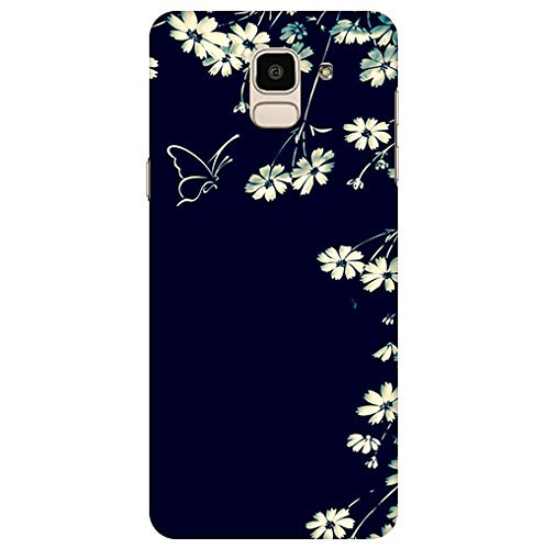 Arvi Enterprise White Flowers Slim Light Weight Back Cover Samsung