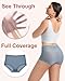 Mcool Mary Women's Underwear，Sheer Panties,Mid-High Waisted Ladies Briefs,Full Coverage,Thin Silky Cool Nylon Briefs with Lace Size M （6 Pack）