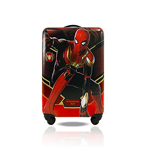 Fast Forward Spiderman No Way Home Hard-Sided Tween Spinner Luggage 20 Inches Carry-On Travel Trolley Rolling Suitcase For Kids #TOP1