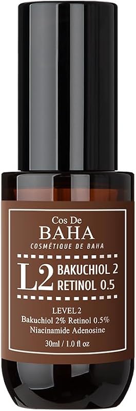 Cos De BAHA Sérum facial noturno com Bakuchiol 2% e Retinol 0.5%, 30 mL