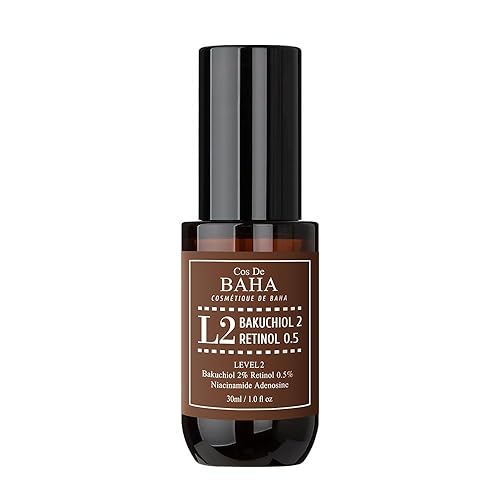Cos De BAHA L2 Bakuchiol 2% + Retinol 0.5% suero facial 1 fl oz  Nivel intermedio 2 Retinol, niacinamida y pantenol suero hidratante de noche (1.0