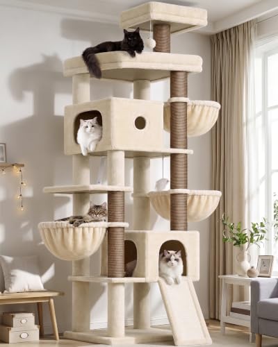 Globlazer F83C Pro Max Heavy Duty Maine Coon Cat Tree, 83in Tall Tower