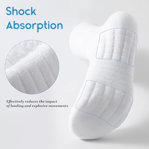 6 Pairs Crew Socks with Arch Support, Breathable Athletic Calf Socks, Thickened Sock Sole to Wear Resistant4