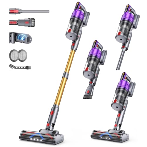 Image of MYUAKO Cordless Vacuum Cleaner 680W 55kPa Vacuum Cleaners for Home Up to 75Mins, Cordless Rechargeable Vacuum Cleaner Anti-Tangled Vacuum Cleaner 1.8L for Hardwood Floor,Carpets,Pet Hair Nova G8