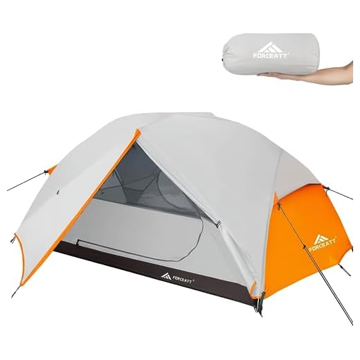 Forceatt Tienda de Campaña 2 Personas 100% Impermeable, Ventilación Doble Capa Peso Ligero Acampar Tienda, Fácil de Instalar, Ideal para Practicar Senderismo y Actividades al Aire Libre.
